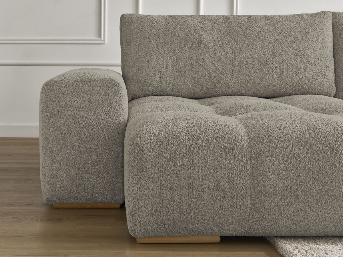 Anakin - Fixed Panoramic Sofa - Bouclé Fabric - 3 Cushions
