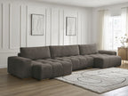 Anakin - Fixed Panoramic Sofa - Bouclé Fabric - 3 Cushions