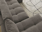 Anakin - Fixed Panoramic Sofa - Bouclé Fabric - 3 Cushions