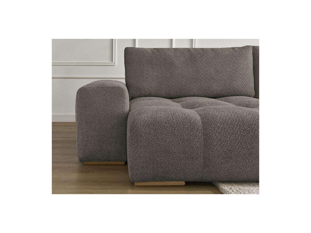 Anakin - Fixed Panoramic Sofa - Bouclé Fabric - 3 Cushions