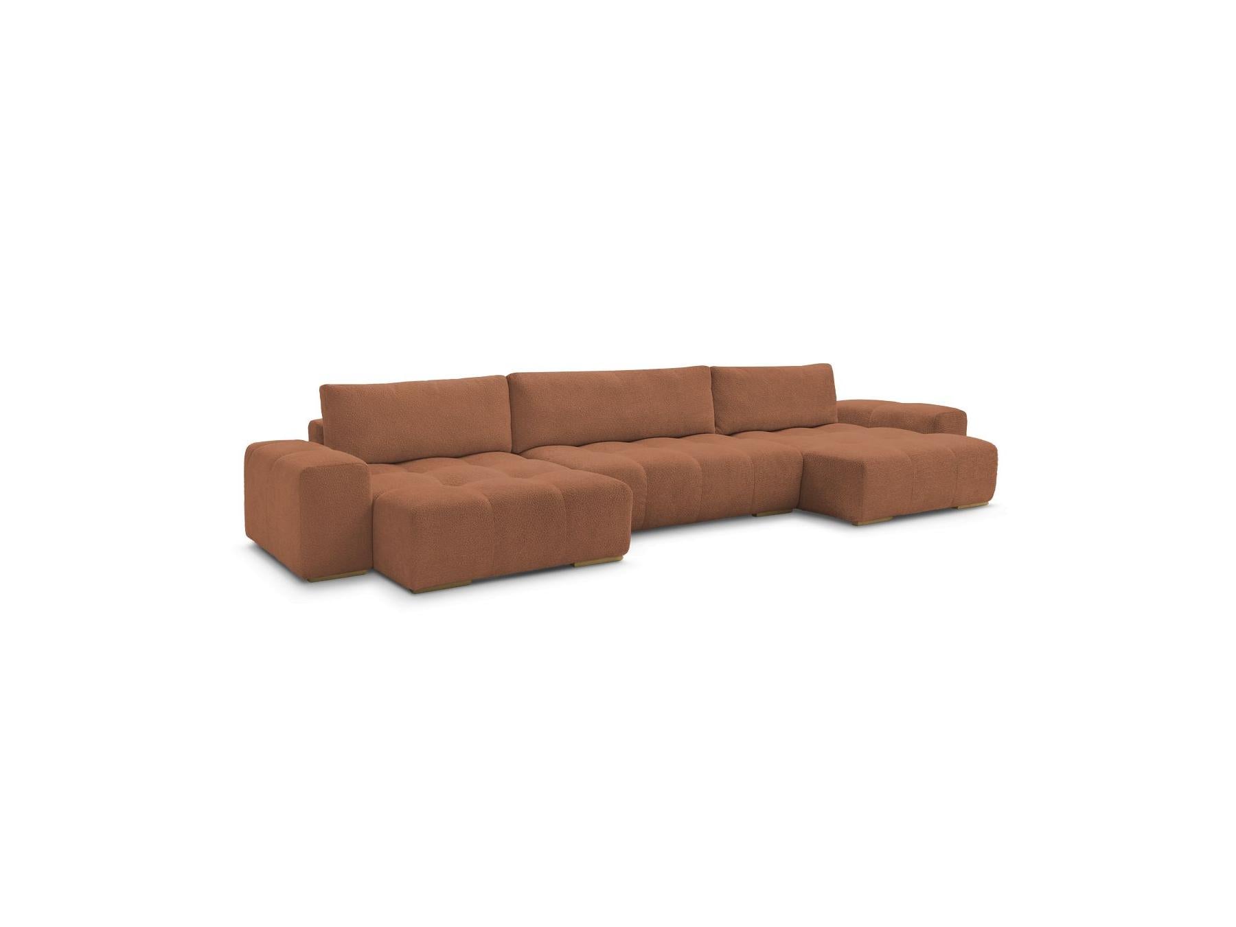 Anakin - Fixed Panoramic Sofa - Bouclé Fabric - 3 Cushions