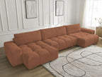 Anakin - Fixed Panoramic Sofa - Bouclé Fabric - 3 Cushions
