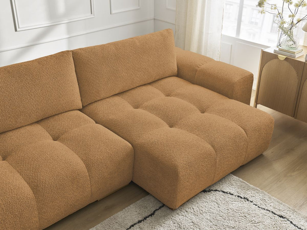 Anakin - Fixed Panoramic Sofa - Bouclé Fabric - 3 Cushions