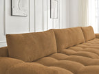 Anakin - Fixed Panoramic Sofa - Bouclé Fabric - 3 Cushions