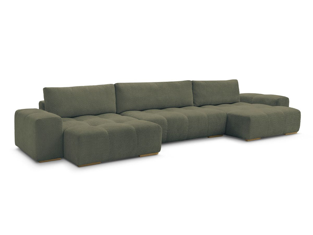 Anakin - Fixed Panoramic Sofa - Bouclé Fabric - 3 Cushions