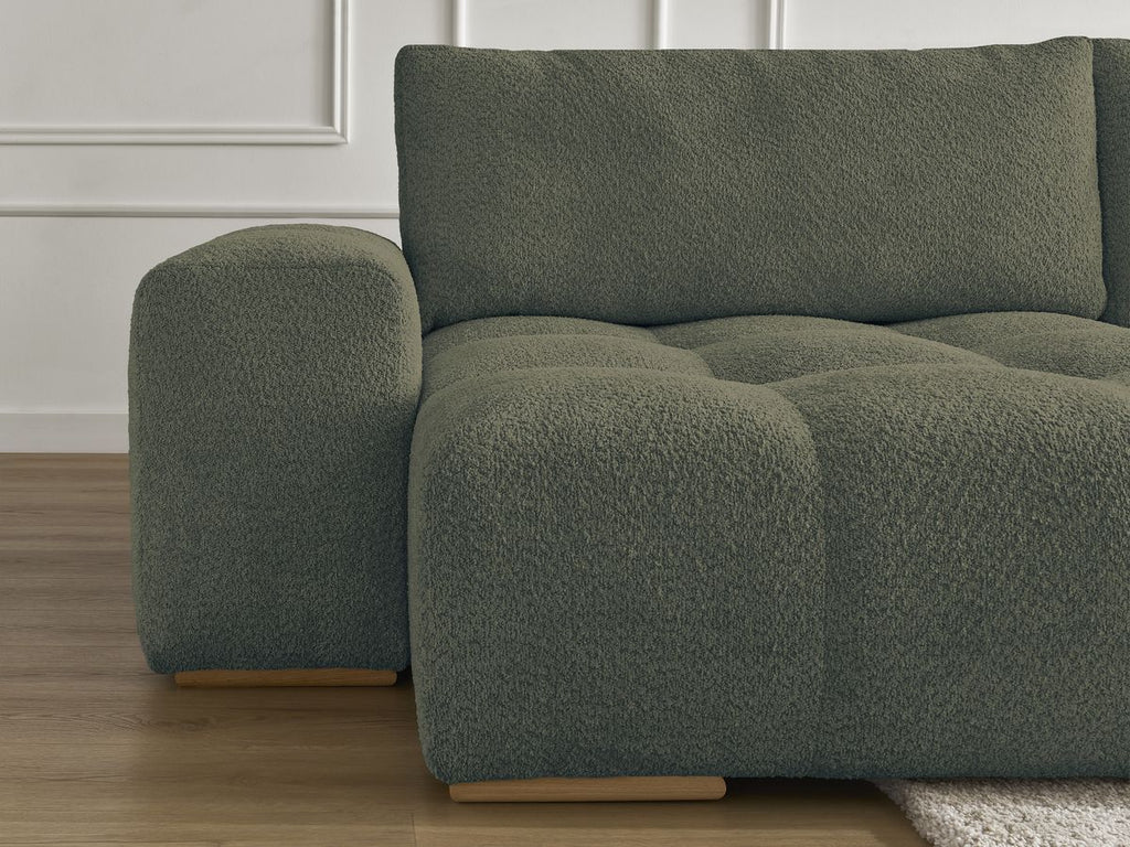 Anakin - Fixed Panoramic Sofa - Bouclé Fabric - 3 Cushions