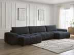 Anakin - Fixed Panoramic Sofa - Bouclé Fabric - 3 Cushions