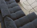 Anakin - Fixed Panoramic Sofa - Bouclé Fabric - 3 Cushions