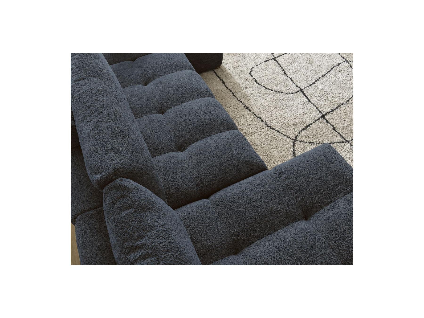Anakin - Fixed Panoramic Sofa - Bouclé Fabric - 3 Cushions
