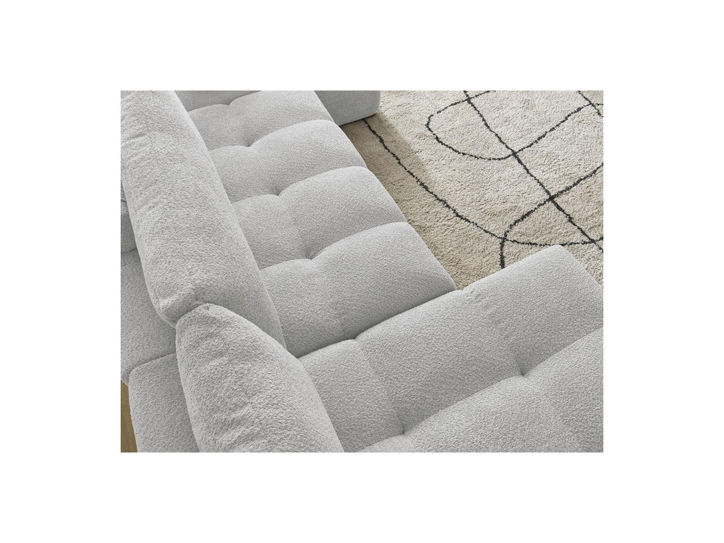 Anakin - Fixed Panoramic Sofa - Bouclé Fabric - 3 Cushions