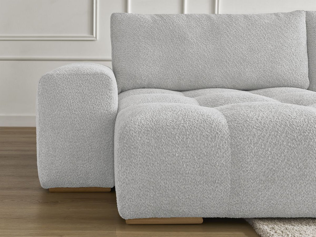 Anakin - Fixed Panoramic Sofa - Bouclé Fabric - 3 Cushions