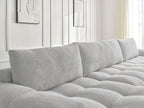Anakin - Fixed Panoramic Sofa - Bouclé Fabric - 3 Cushions