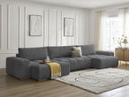 Anakin - Fixed Panoramic Sofa - Bouclé Fabric - 3 Cushions