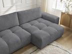 Anakin - Fixed Panoramic Sofa - Bouclé Fabric - 3 Cushions