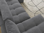 Anakin - Fixed Panoramic Sofa - Bouclé Fabric - 3 Cushions