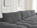 Anakin - Fixed Panoramic Sofa - Bouclé Fabric - 3 Cushions