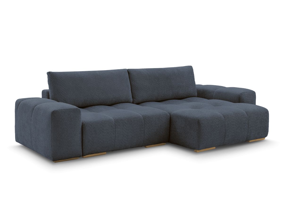 Anakin - Canapé D'Angle Réversible - Tissu Bouclette - 2 Coussins