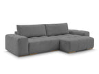 Anakin - Canapé D'Angle Réversible - Tissu Bouclette - 2 Coussins