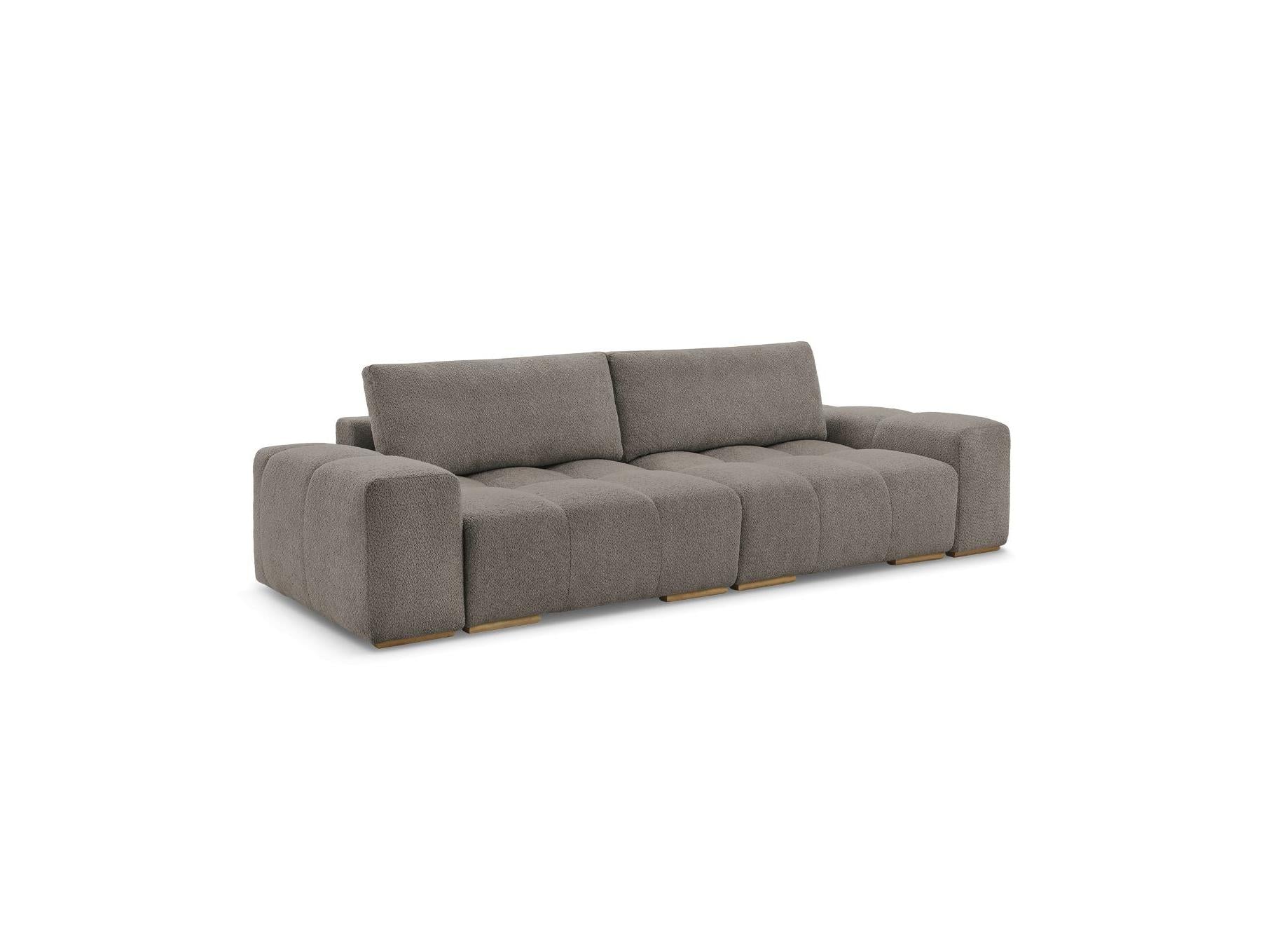 Anakin - Straight Convertible Sofa with Storage - Bouclé Fabric - 2 Cushions