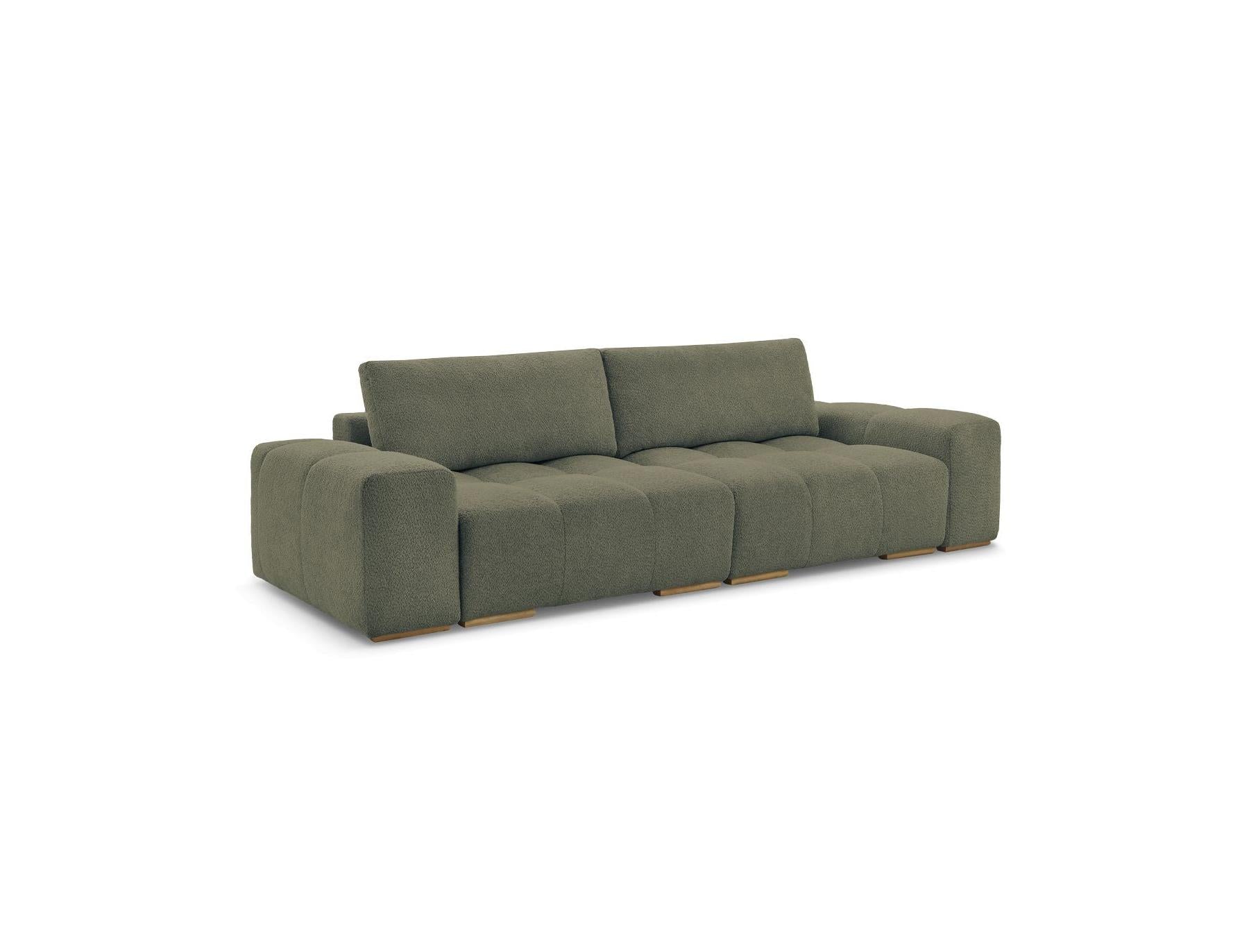 Anakin - Straight Convertible Sofa with Storage - Bouclé Fabric - 2 Cushions