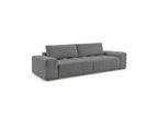 Anakin - Straight Convertible Sofa with Storage - Bouclé Fabric - 2 Cushions