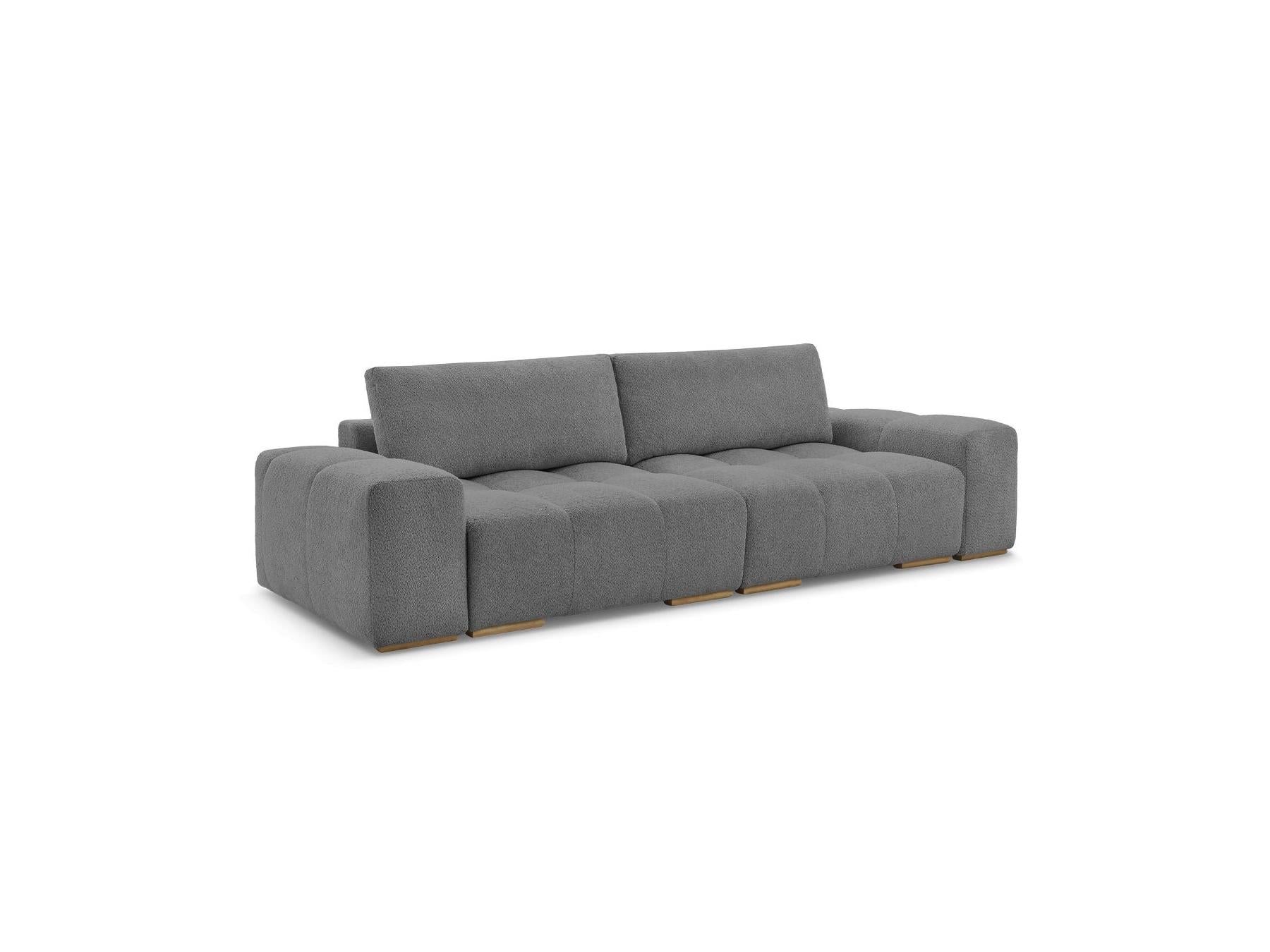Anakin - Straight Convertible Sofa with Storage - Bouclé Fabric - 2 Cushions