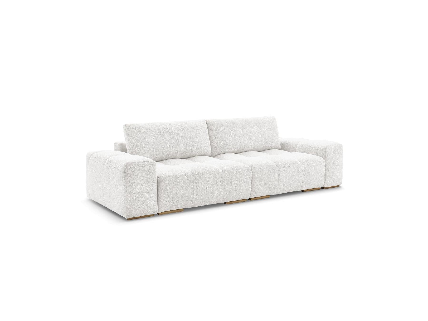 Anakin - Straight Convertible Sofa with Storage - Bouclé Fabric - 2 Cushions
