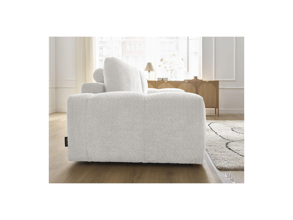 Anakin - Straight Convertible Sofa with Storage - Bouclé Fabric - 2 Cushions