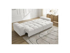 Anakin - Canapé Droit Convertible Coffre - Tissu Bouclette - 6 Coussins