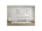 Anakin - Canapé Panoramique Convertible Coffre - Tissu Bouclette - 3 Coussins