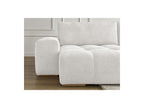Anakin - Canapé Panoramique Convertible Coffre - Tissu Bouclette - 3 Coussins