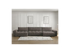 Anakin - Canapé Panoramique Convertible Coffre - Tissu Bouclette - 3 Coussins