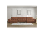 Anakin - Canapé Panoramique Convertible Coffre - Tissu Bouclette - 3 Coussins