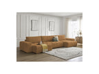 Anakin - Canapé Panoramique Convertible Coffre - Tissu Bouclette - 3 Coussins