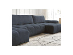 Anakin - Canapé Panoramique Convertible Coffre - Tissu Bouclette - 3 Coussins