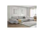 Anakin - Canapé Panoramique Convertible Coffre - Tissu Bouclette - 3 Coussins