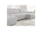Anakin - Canapé Panoramique Convertible Coffre - Tissu Bouclette - 3 Coussins