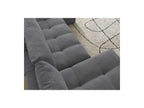 Anakin - Canapé Panoramique Convertible Coffre - Tissu Bouclette - 3 Coussins