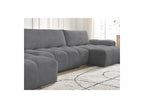Anakin - Canapé Panoramique Convertible Coffre - Tissu Bouclette - 3 Coussins