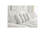 Anakin - Canapé Panoramique Convertible Coffre - Tissu Bouclette - 10 Coussins