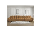 Anakin - Canapé Panoramique Convertible Coffre - Tissu Bouclette - 10 Coussins