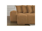 Anakin - Canapé Panoramique Convertible Coffre - Tissu Bouclette - 10 Coussins