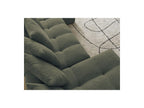 Anakin - Canapé Panoramique Convertible Coffre - Tissu Bouclette - 10 Coussins