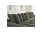Anakin - Canapé Panoramique Convertible Coffre - Tissu Bouclette - 10 Coussins