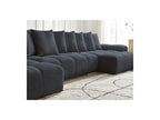 Anakin - Canapé Panoramique Convertible Coffre - Tissu Bouclette - 10 Coussins