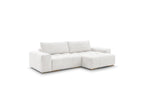 Anakin - Canapé D'Angle Convertible Réversible Coffre - Tissu Bouclette - 2 Coussins