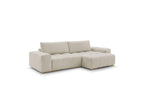 Anakin - Canapé D'Angle Convertible Réversible Coffre - Tissu Bouclette - 2 Coussins