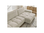 Anakin - Canapé D'Angle Convertible Réversible Coffre - Tissu Bouclette - 2 Coussins
