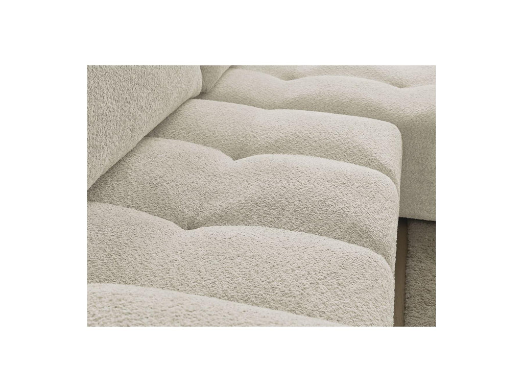 Anakin - Canapé D'Angle Convertible Réversible Coffre - Tissu Bouclette - 2 Coussins