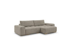 Anakin - Canapé D'Angle Convertible Réversible Coffre - Tissu Bouclette - 2 Coussins